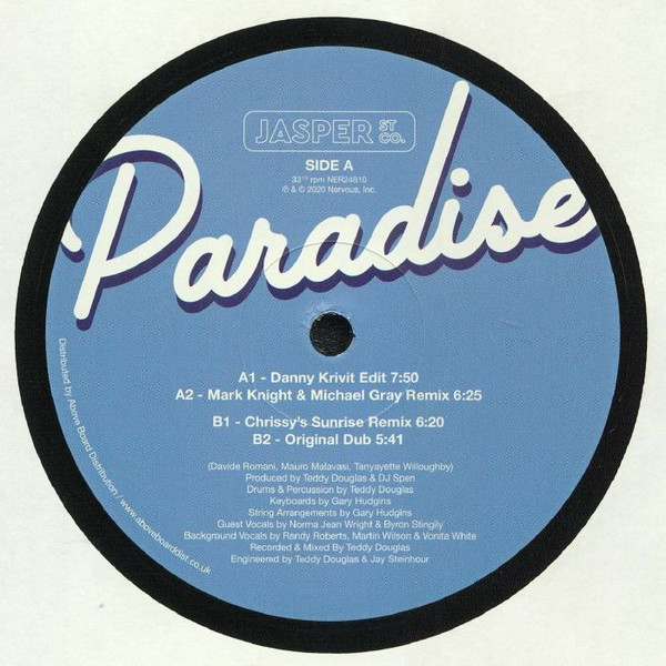 Jasper Street Co. - Paradise | Nervous Records (NER24810) - main Jasper Street Co. - Paradise | Nervous Records (NER24810) - main