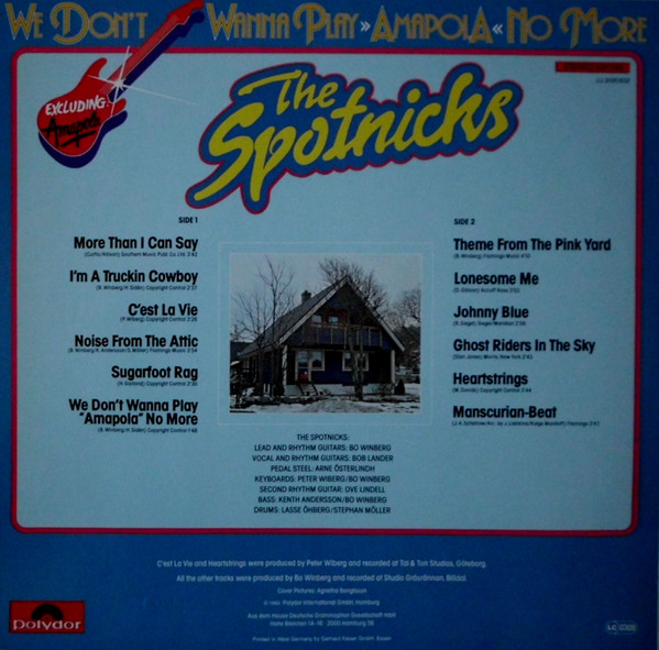The Spotnicks - We Don't Wanna Play "Amapola" No More | Polydor (2311 145) - 2