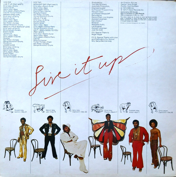 The Isley Brothers - Live It Up | Epic (EPC 80317) - 2