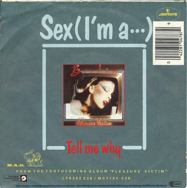 Berlin - Sex (I'm A...) | Mercury (810 478-7) - 2