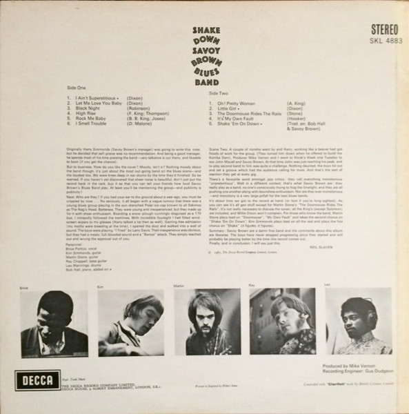 Savoy Brown - Shake Down | Decca (SKL 4883) - 2 Savoy Brown - Shake Down | Decca (SKL 4883) - 2