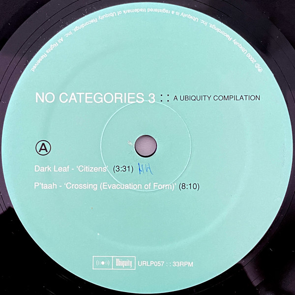 Various - No Categories 3 :: A Ubiquity Compilation | Ubiquity (URLP 057) - 3