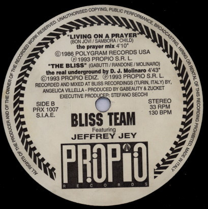 Bliss Team Featuring Jeffrey Jey - People Have The Power Remix | Propio Records (PRX 1007) - main