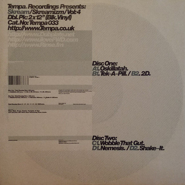 Skream - Skreamizm Vol: 4 | Tempa (TEMPA 033) - 2
