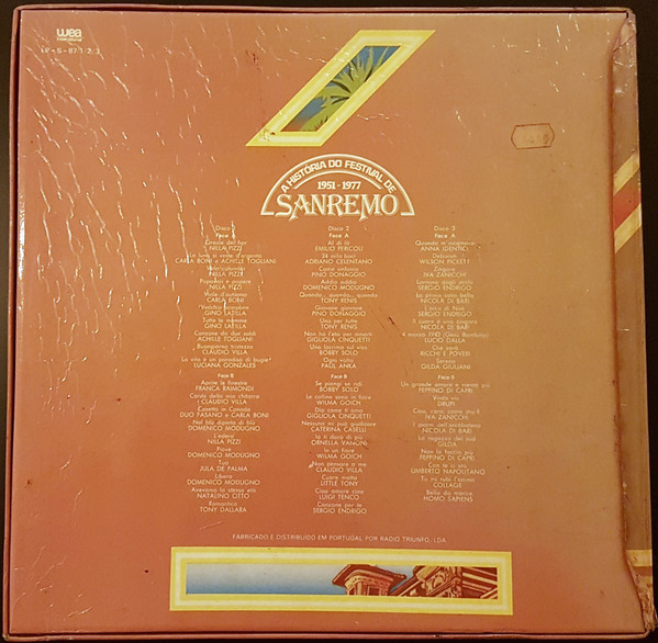 Various - A História Do Festival De Sanremo 1951 ~ 1977 | Wea International (LP-S-87/1/2/3) - 2