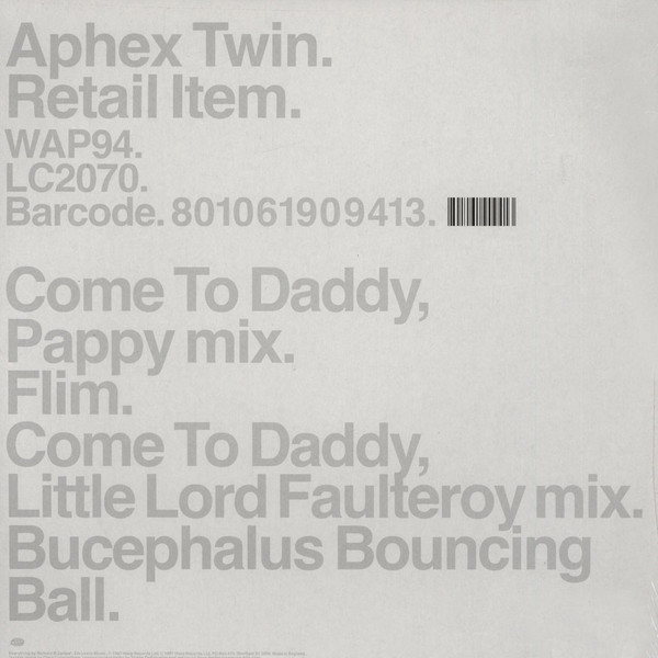 Aphex Twin - Come To Daddy | Warp Records (WAP94) - main