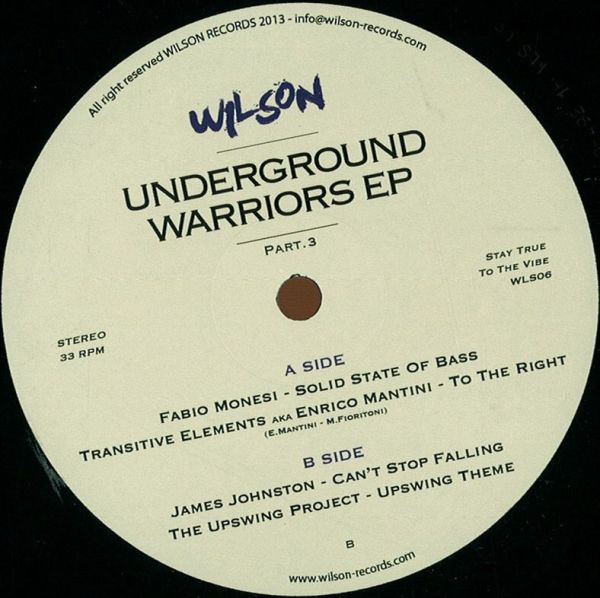 Various - Underground Warriors EP Part. 3 | Wilson Records (WLS06) - main
