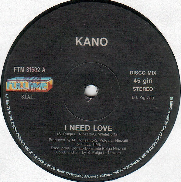 Kano - I Need Love / Another Life | Full Time Records (FTM 31602)