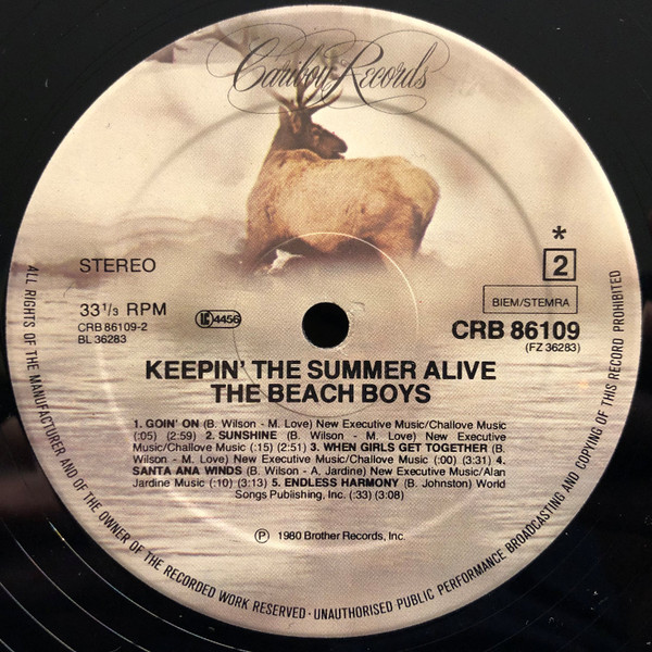 The Beach Boys - Keepin' The Summer Alive | Caribou Records (CRB 86109) - 4