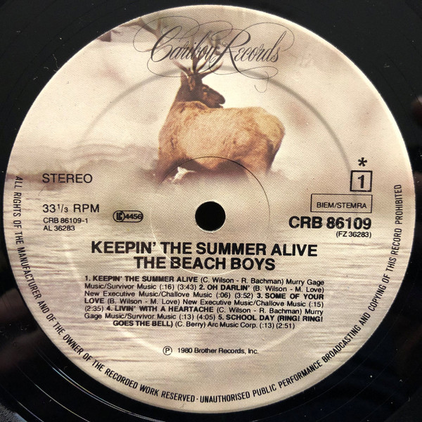 The Beach Boys - Keepin' The Summer Alive | Caribou Records (CRB 86109) - 3