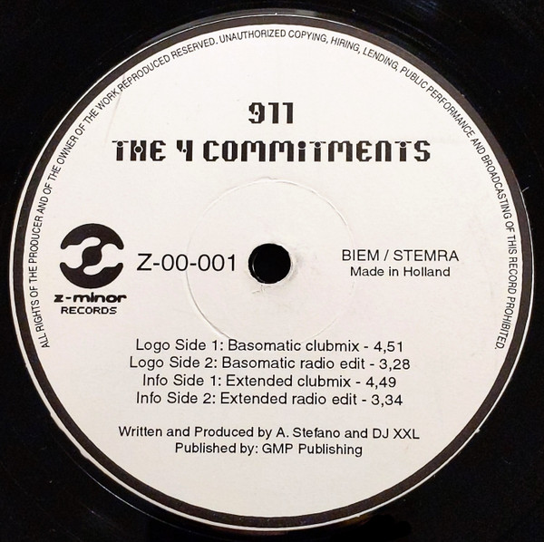 911 - The 4 Commitments | Z-Minor Records (Z-00-001) - main
