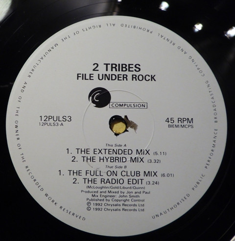 Two Tribes - File Under Rock | Compulsion (12PULS3) - 3