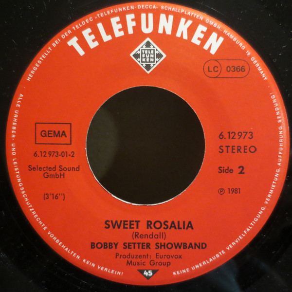 Bobby Setter Band - Dance Little Bird | Telefunken (6.12973) - 3