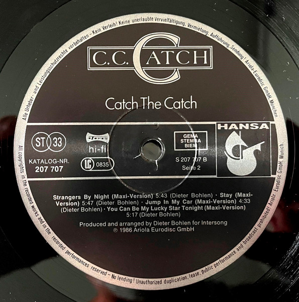 C.C. Catch - Catch The Catch | Hansa (207 707) - 4