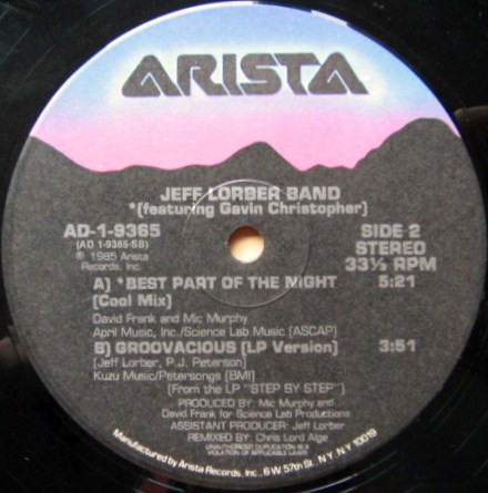 The Jeff Lorber Band - Best Part Of The Night | Arista (AD-1-9365) - 2