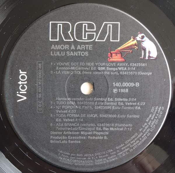Lulu Santos & Auxílio Luxuoso - Amor À Arte | RCA Victor (140.0009) - 3