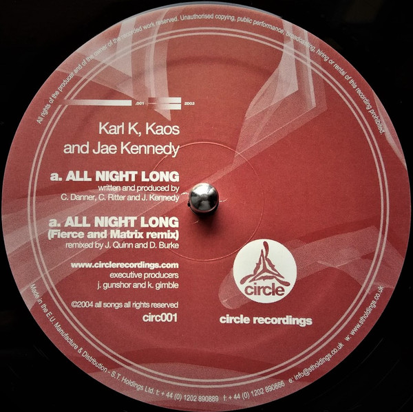 Kaos + Karl K + Jae Kennedy - All Night Long (Original Mix // Fierce And Matrix Remix) | Circle Recordings (CIRC001) - 3 Kaos + Karl K + Jae Kennedy - All Night Long (Original Mix // Fierce And Matrix Remix) | Circle Recordings (CIRC001) - 3