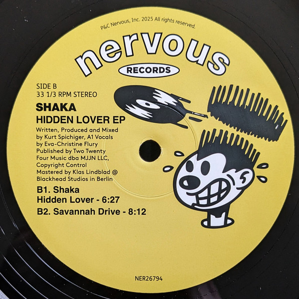 Shaka - Hidden Lover EP | Nervous Records (NER26794) - 2 Shaka - Hidden Lover EP | Nervous Records (NER26794) - 2