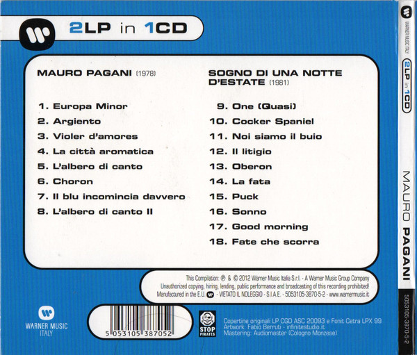 Mauro Pagani - Mauro Pagani / Sogno Di Una Notte D'Estate | Warner Music Italy (5053105-3870-5-2) - 2