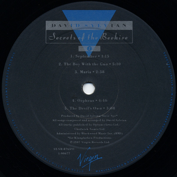 David Sylvian - Secrets Of The Beehive | Virgin (7 90677-1) - 3 David Sylvian - Secrets Of The Beehive | Virgin (7 90677-1) - 3