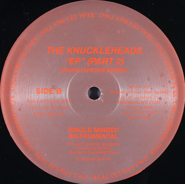 Dukeyman & DJ Technics - The Knuckleheads "EP" (Part 2) | Baltimore Breakbeat Records (BB KH-101) - 2 Dukeyman & DJ Technics - The Knuckleheads "EP" (Part 2) | Baltimore Breakbeat Records (BB KH-101) - 2