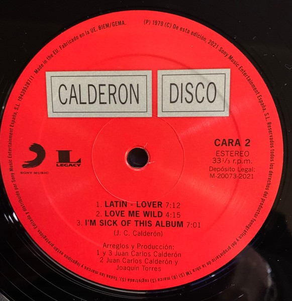 Juan Carlos Calderón - Disco | Sony Music (19439928711) - 3
