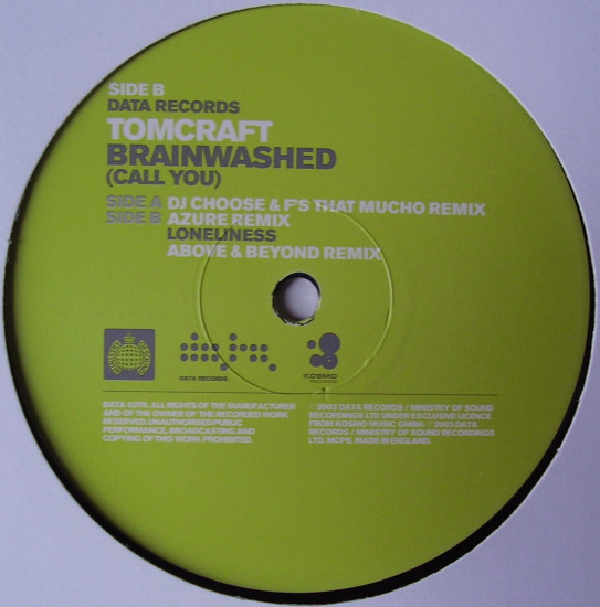 Tomcraft - Brainwashed (Call You) | Data Records (DATA63TR) - 3 Tomcraft - Brainwashed (Call You) | Data Records (DATA63TR) - 3
