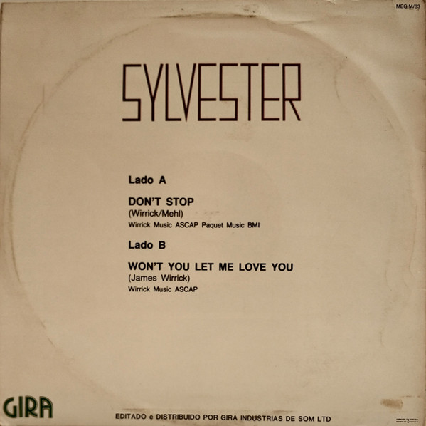 Sylvester - Don't Stop / Won't You Let Me Love You | Gira (MEG M/33) - main