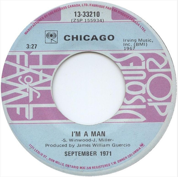 Chicago - I'm A Man / Colour My World | Columbia (13-33210) - main