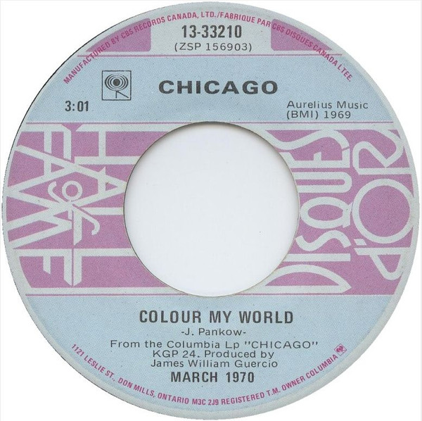 Chicago - I'm A Man / Colour My World | Columbia (13-33210) - 2