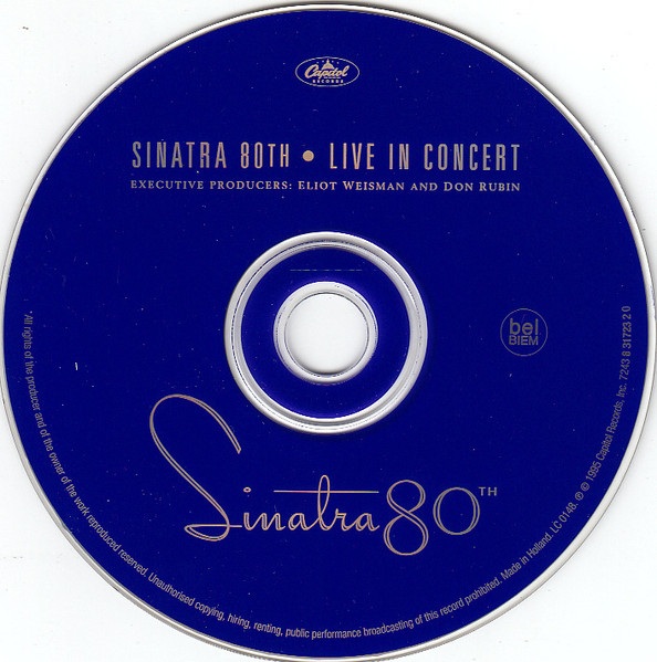 Frank Sinatra - Sinatra 80th Live In Concert | Capitol Records (7243 8 31723 2 0) - 3