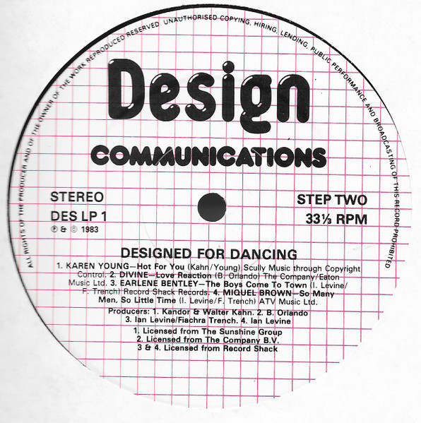 Various - Designed For Dancing (Volume One) | Design Communications (DES LP1) - 3