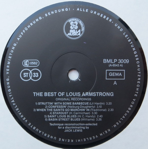Louis Armstrong - The Best Of Satchmo | Bella Musica (BM-LP-3009) - 3 Louis Armstrong - The Best Of Satchmo | Bella Musica (BM-LP-3009) - 3