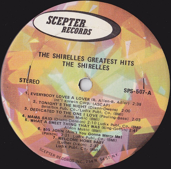 The Shirelles - The Shirelles Greatest Hits | Scepter Records (SCEPTER 507) - 3