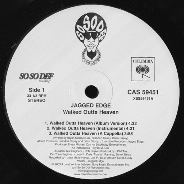Jagged Edge - Walked Outta Heaven | Columbia (CAS 59451) - 2