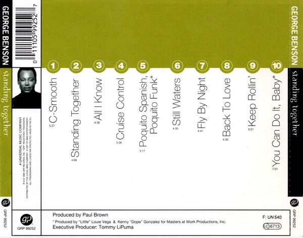 George Benson - Standing Together | GRP (GRP 99252) - 2