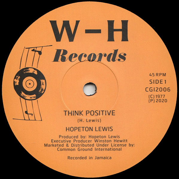 Hopeton Lewis - Think Positive / Story Book Children | W-H Records (CGI12006)