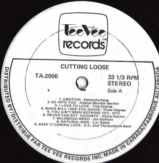 Various - Cutting Loose | Tee Vee Records (TA2006) - 3