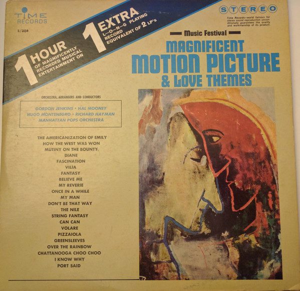 Gordon Jenkins , Hal Mooney , Hugo Montenegro , Richard Hayman , The Manhattan Pops Orchestra - Magnificent Motion Picture & Love Themes | Time Records (S/304)