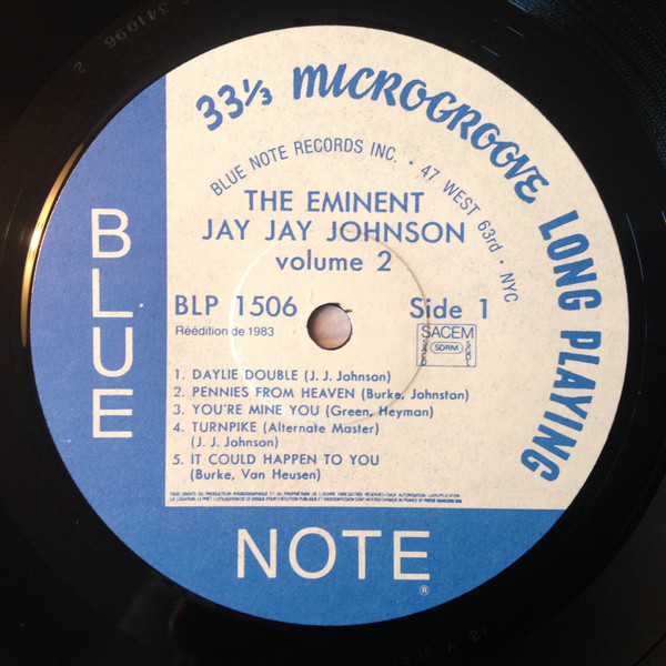 J.J. Johnson - The Eminent Jay Jay Johnson (Volume 2) | Blue Note (BLP 1506) - 3 J.J. Johnson - The Eminent Jay Jay Johnson (Volume 2) | Blue Note (BLP 1506) - 3