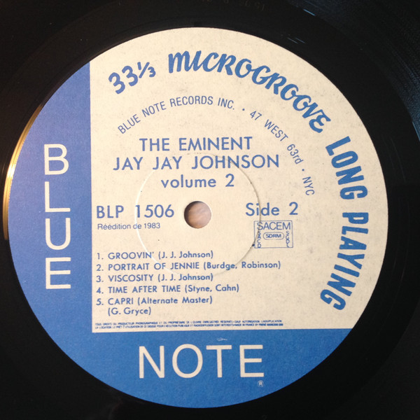 J.J. Johnson - The Eminent Jay Jay Johnson (Volume 2) | Blue Note (BLP 1506) - 4 J.J. Johnson - The Eminent Jay Jay Johnson (Volume 2) | Blue Note (BLP 1506) - 4