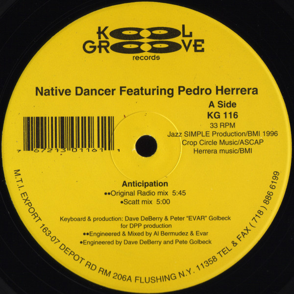 Native Dancers Featuring Pedro Herrera - Anticipation | Kool Groove Records (KG 116) - main