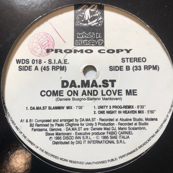 DA.MA.ST - Come On And Love Me | Who's Di Selecta? (WDS 018) - main DA.MA.ST - Come On And Love Me | Who's Di Selecta? (WDS 018) - main