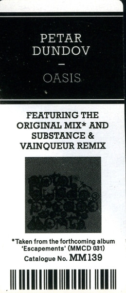 Petar Dundov - Oasis | Music Man Records (MM139) - 2