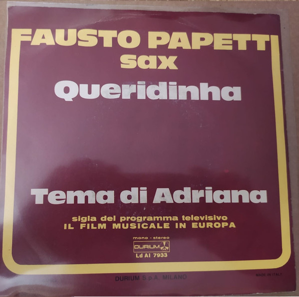 Fausto Papetti - Tema Di Adriana | Durium (Ld AI 7933) - 2 Fausto Papetti - Tema Di Adriana | Durium (Ld AI 7933) - 2