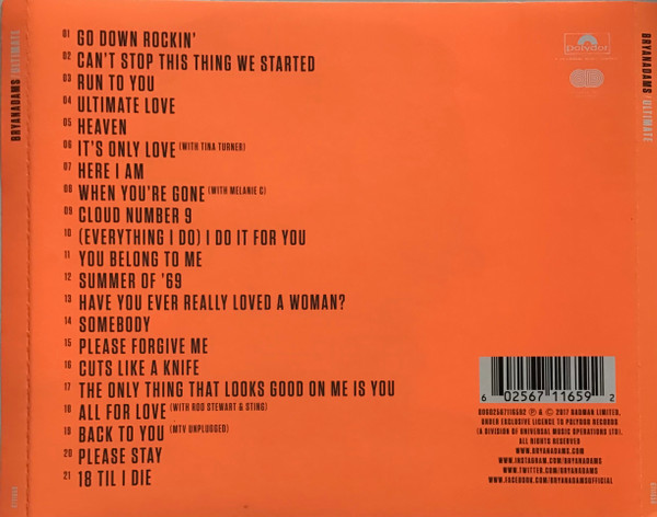 Bryan Adams - Ultimate | Polydor (5794416) - 2
