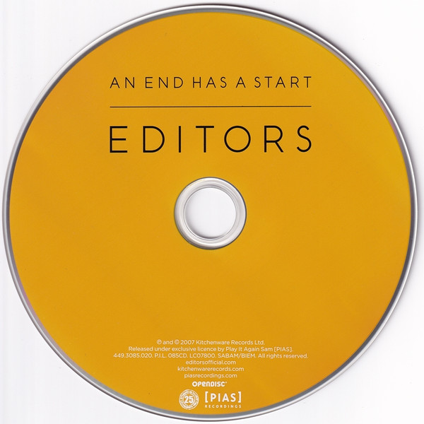 Editors - An End Has A Start | [PIAS] Recordings (P.I.L. 085CD) - main