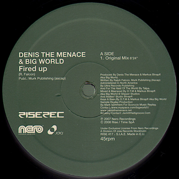 Denis The Menace & Big World - Fired Up | Rise (RISE 417)
