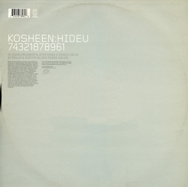 Kosheen - Hide U | Arista (74321878961) - 2