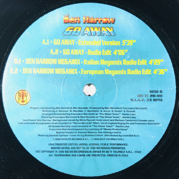 Den Harrow - Go Away | Do It Yourself Entertainment (DO IT 28-99) - 4 Den Harrow - Go Away | Do It Yourself Entertainment (DO IT 28-99) - 4